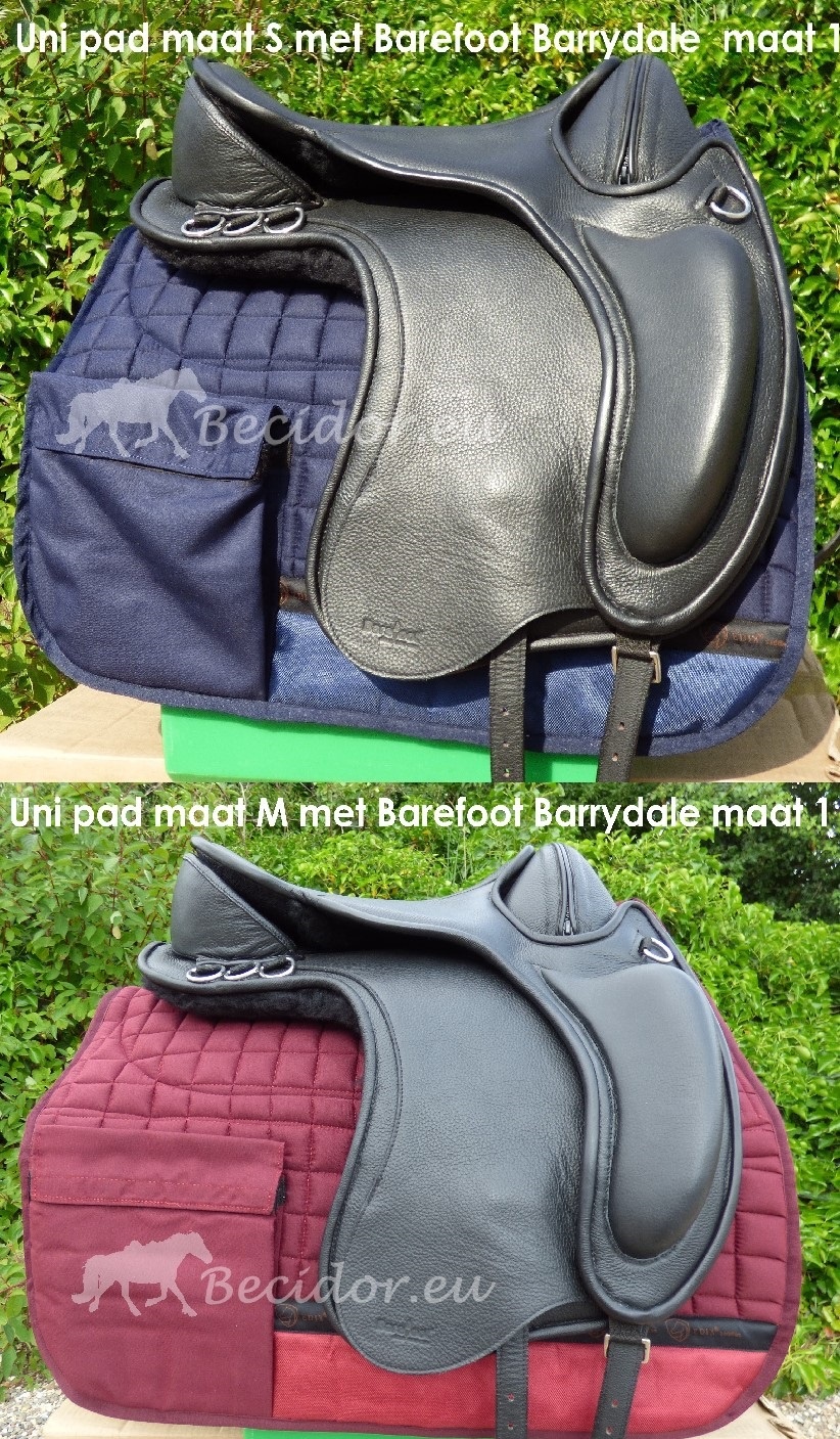 UNI treeless saddle pad with inserts