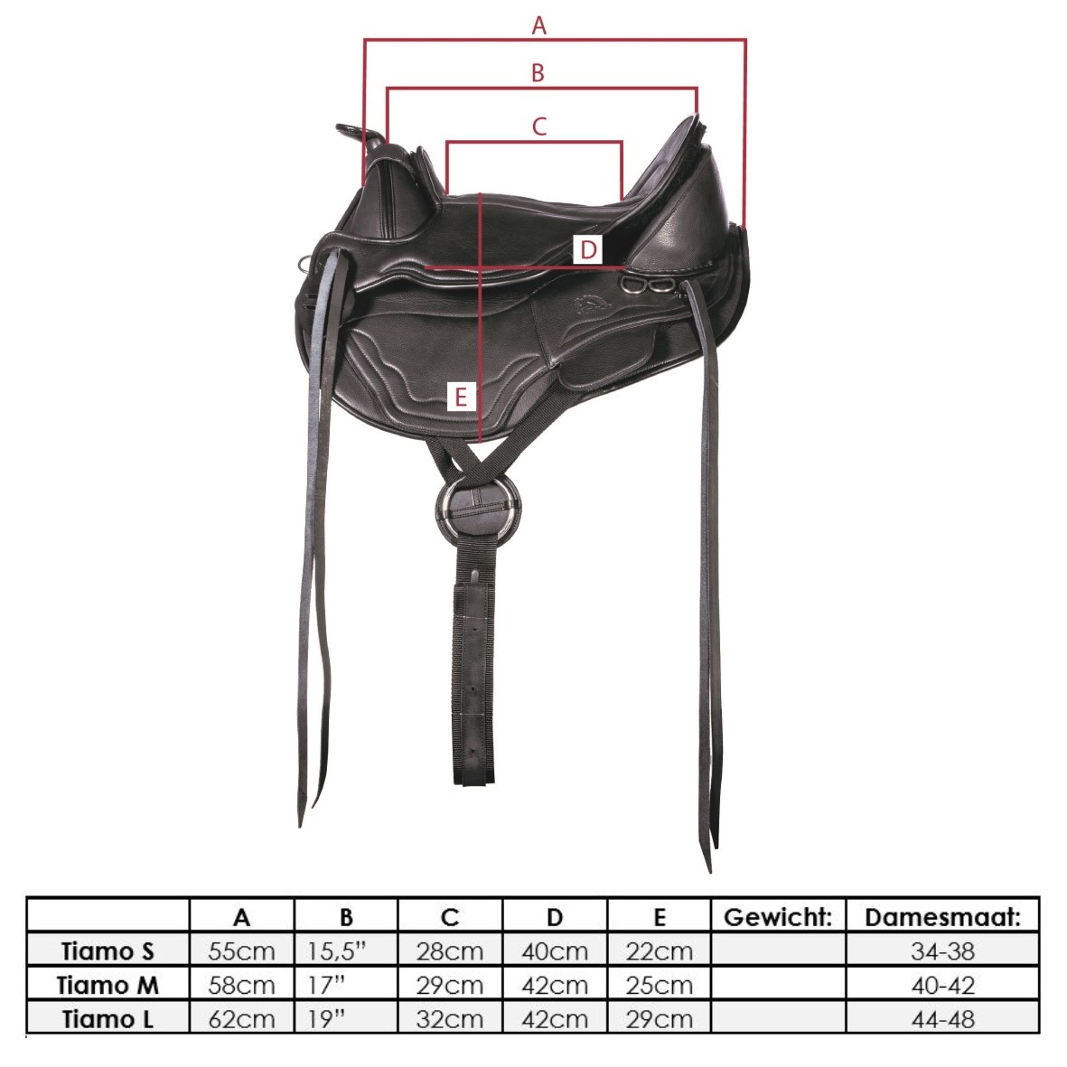 Tiamo boomlooszadel leer