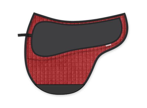 Saddle shape pad for inlays -  tailored