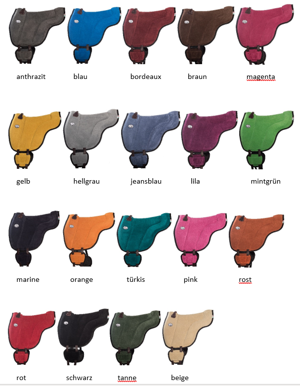 BK Support Bareback Pad, Wildleder