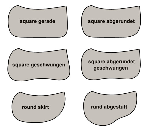 Physio western pad with inlays