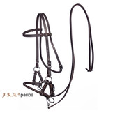 Pariba sidepull bitless bridle leather