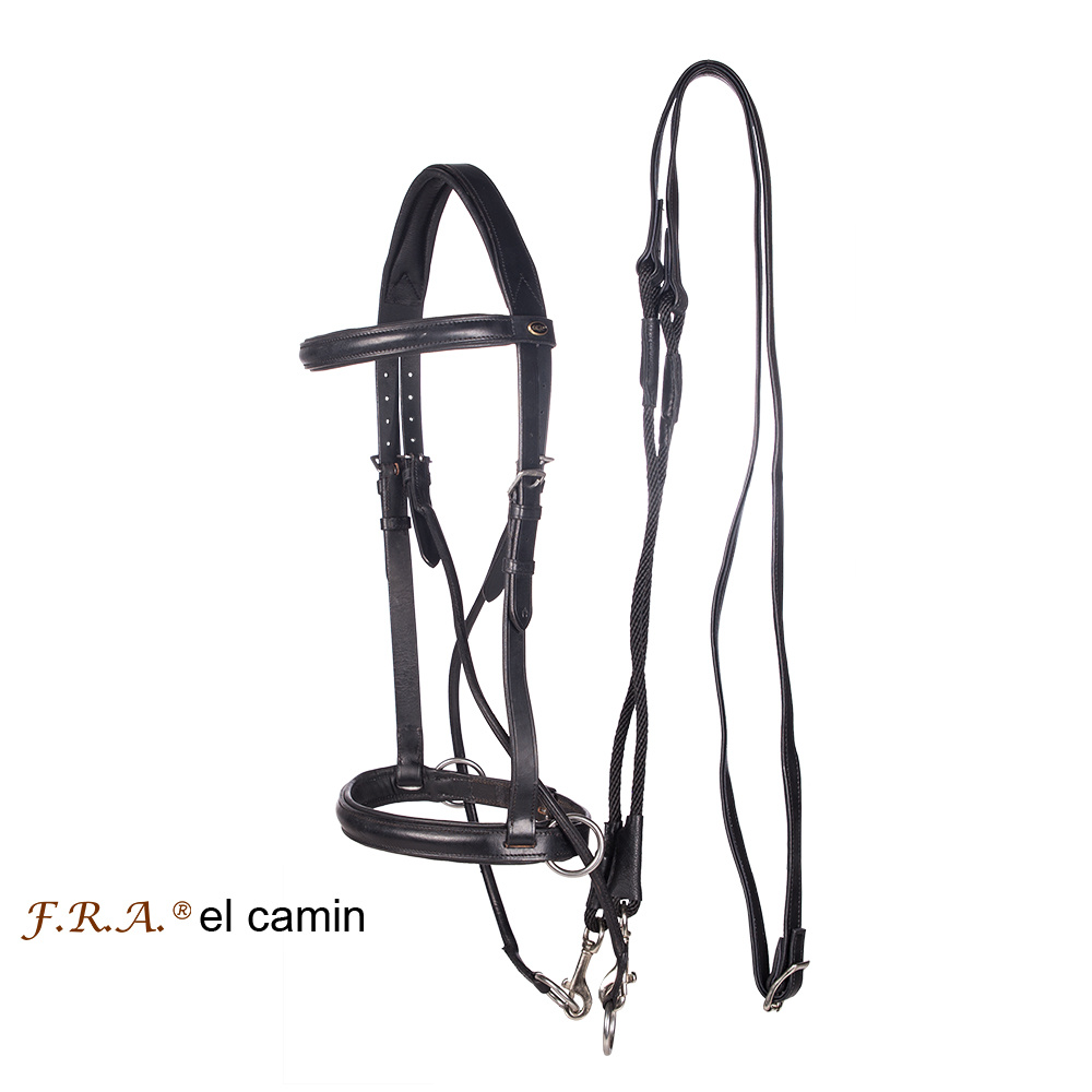 El Camin Crossover bitless Zaumzeug Leder