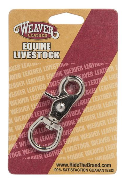 Teugelclips rond zilver kleurig