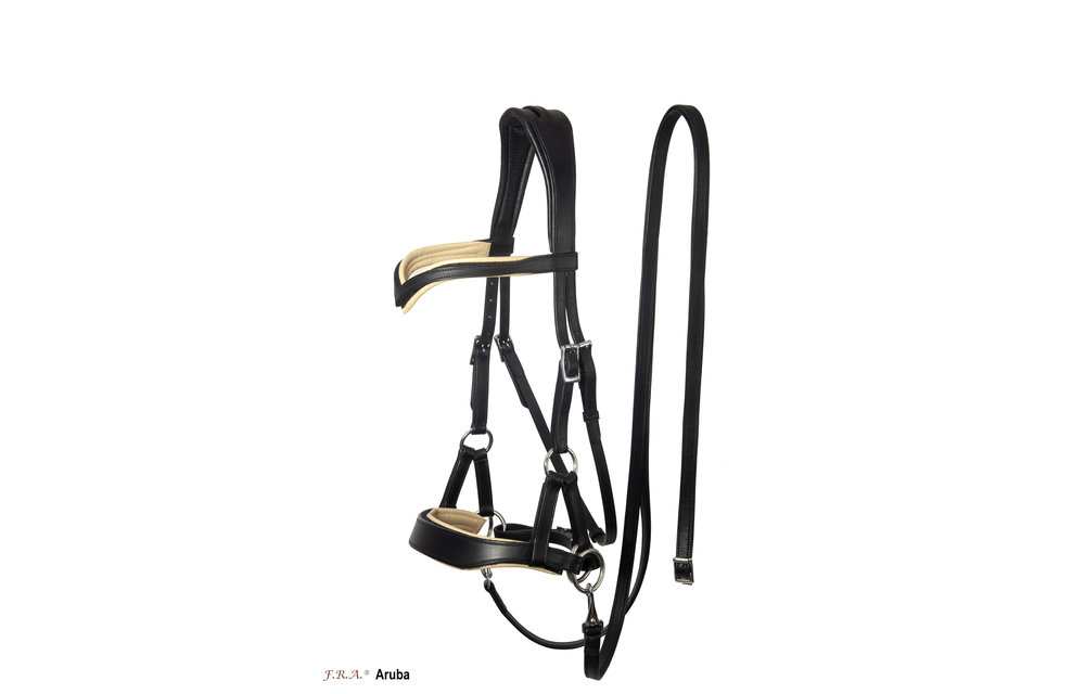 Aruba sidepull bitloos hoofdstel met 4 verwisselbare gekleurde paddings