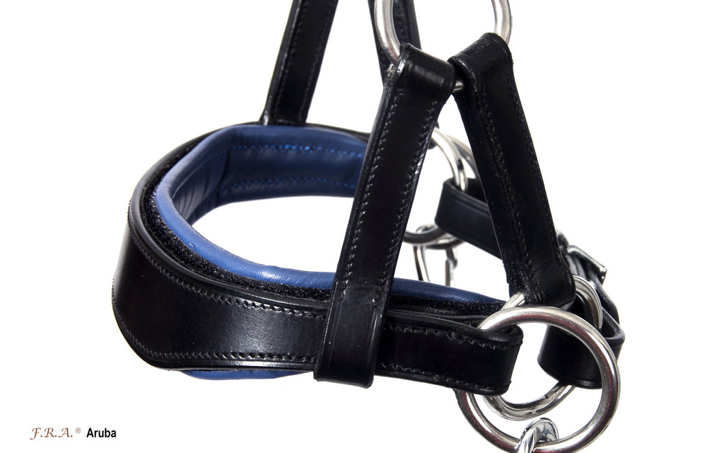 Aruba sidepull bitloos hoofdstel met 4 verwisselbare gekleurde paddings