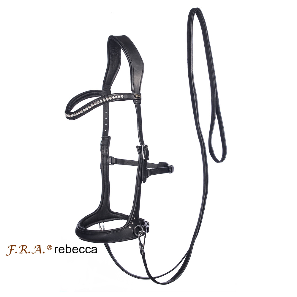 Rebecca sidepull bitless bridle leather