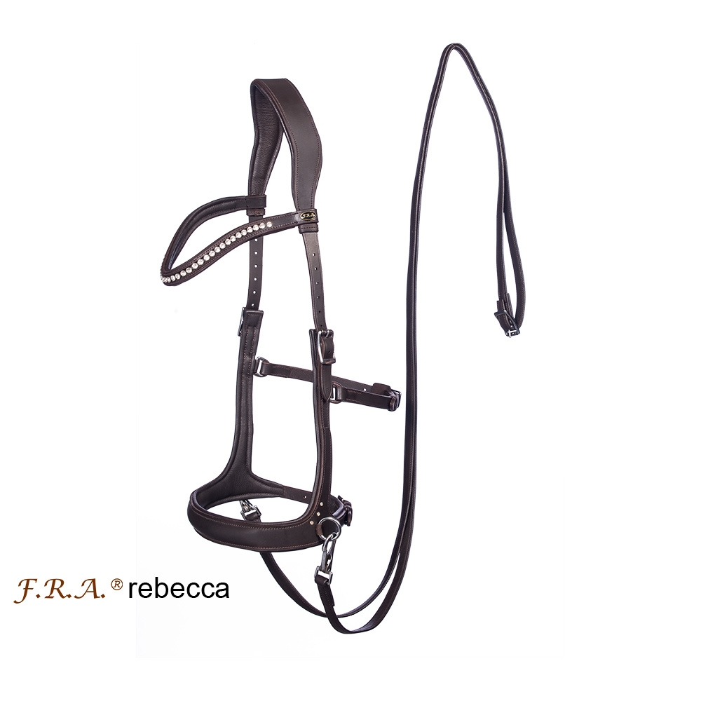 Rebecca sidepull bitless bridle leather