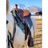 pad lamsvel roundskirt western met inlages