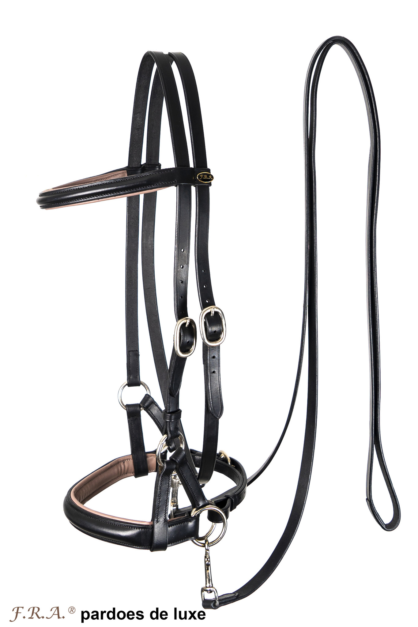 Pardoes de luxe sidepull bitless bridle Leder