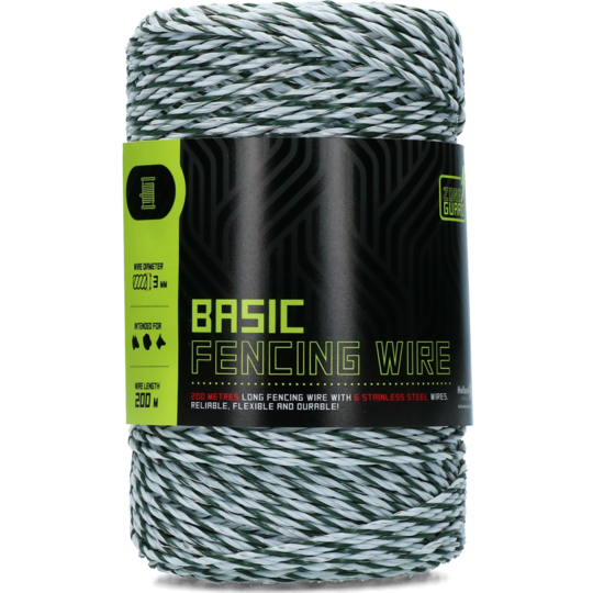 3 mm fence wire white dark green