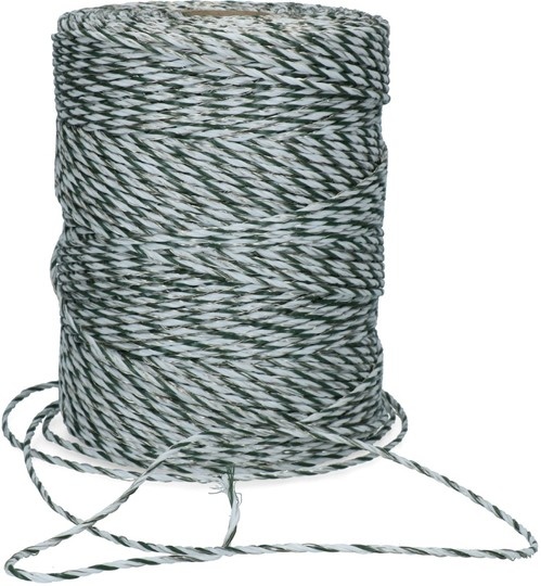 3 mm plus Zaundraht weiß grün 400 m