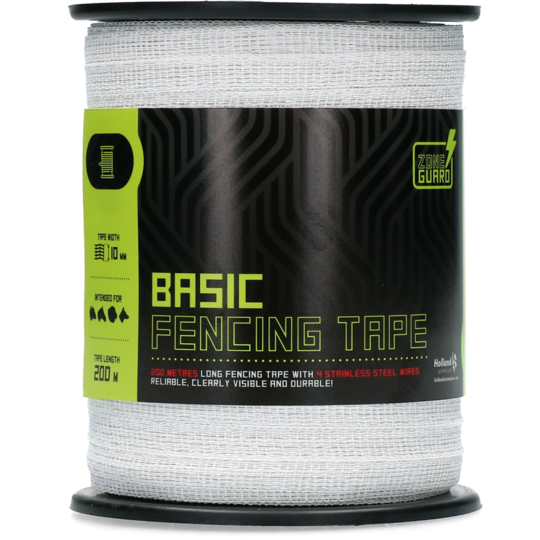 10 mm weißes Basis Abschirmzaunband 200 m