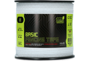 20 mm basic fence ribbon white  (4 wires)