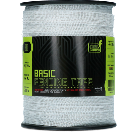 20 mm Grundzaunband weiß 200 m (9 Drähte)