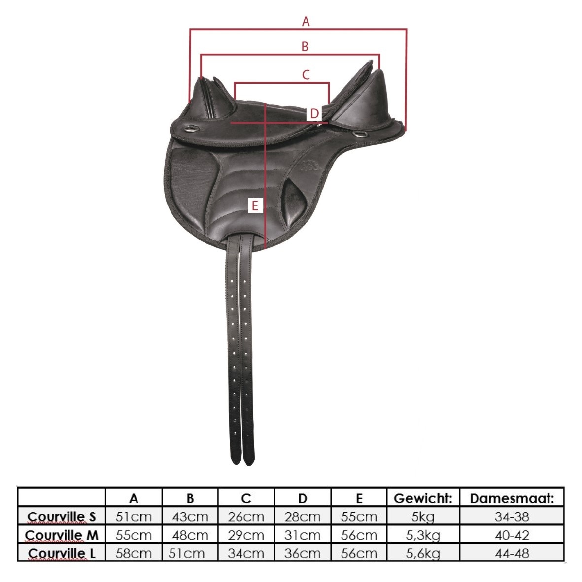 Courville baumloser Sattel Leder