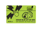 Sign Beware of electric fence and tinplate ban