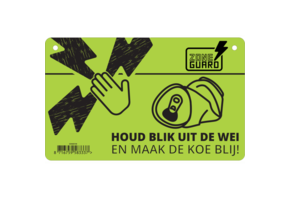 Schild Vorsicht vor Elektrozaun und Weißblechverbot