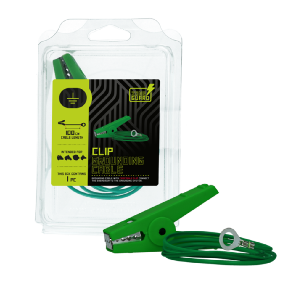 Earth connection cable clamp green - Becidor
