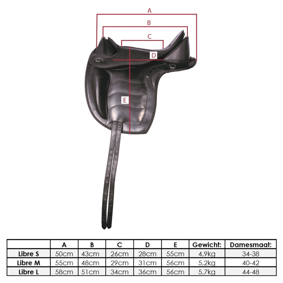 Libre Dressur baumloser Sattel