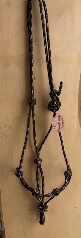 Rope halter with 4 knots on the nose