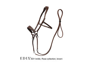 Rose chin crossed bitless bridle