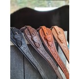 Rose chin crossed bitless bridle with reins