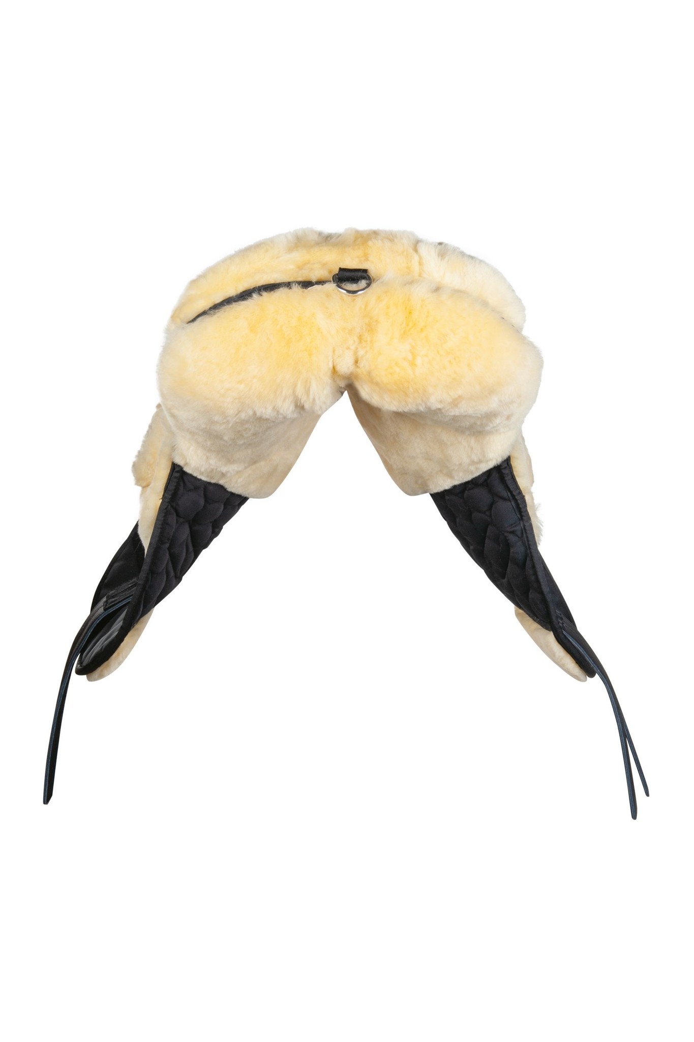 Lamb fur barebackpad