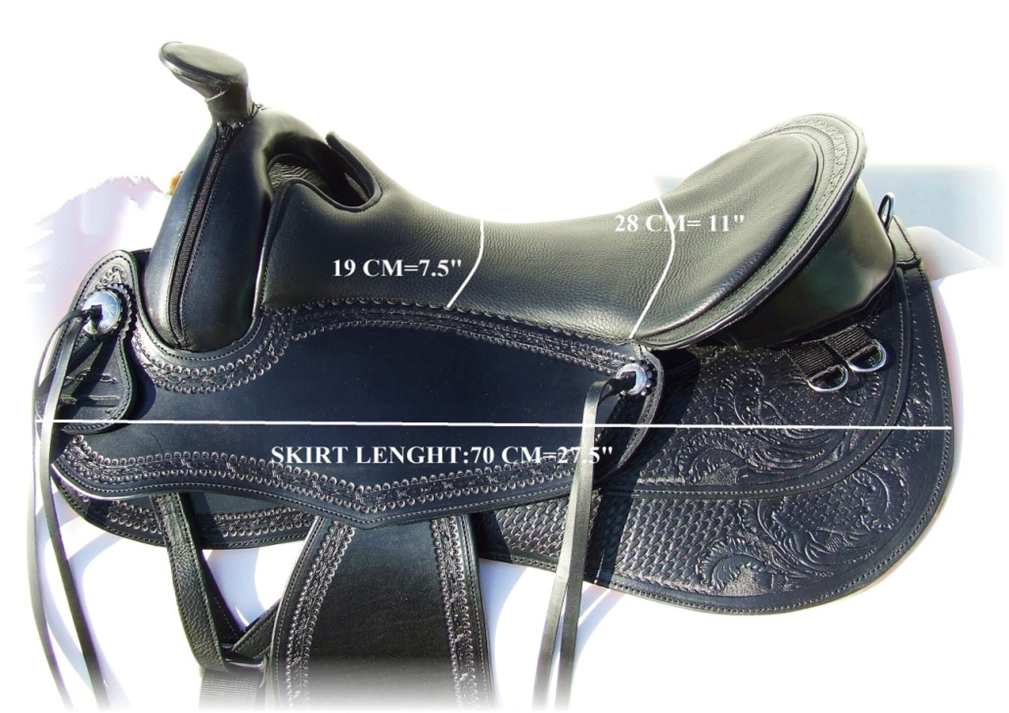 Small butterfly western saddle with seat
