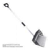 Shaft for manure fork with handles