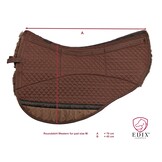 pad lamsvel roundskirt western met inlages