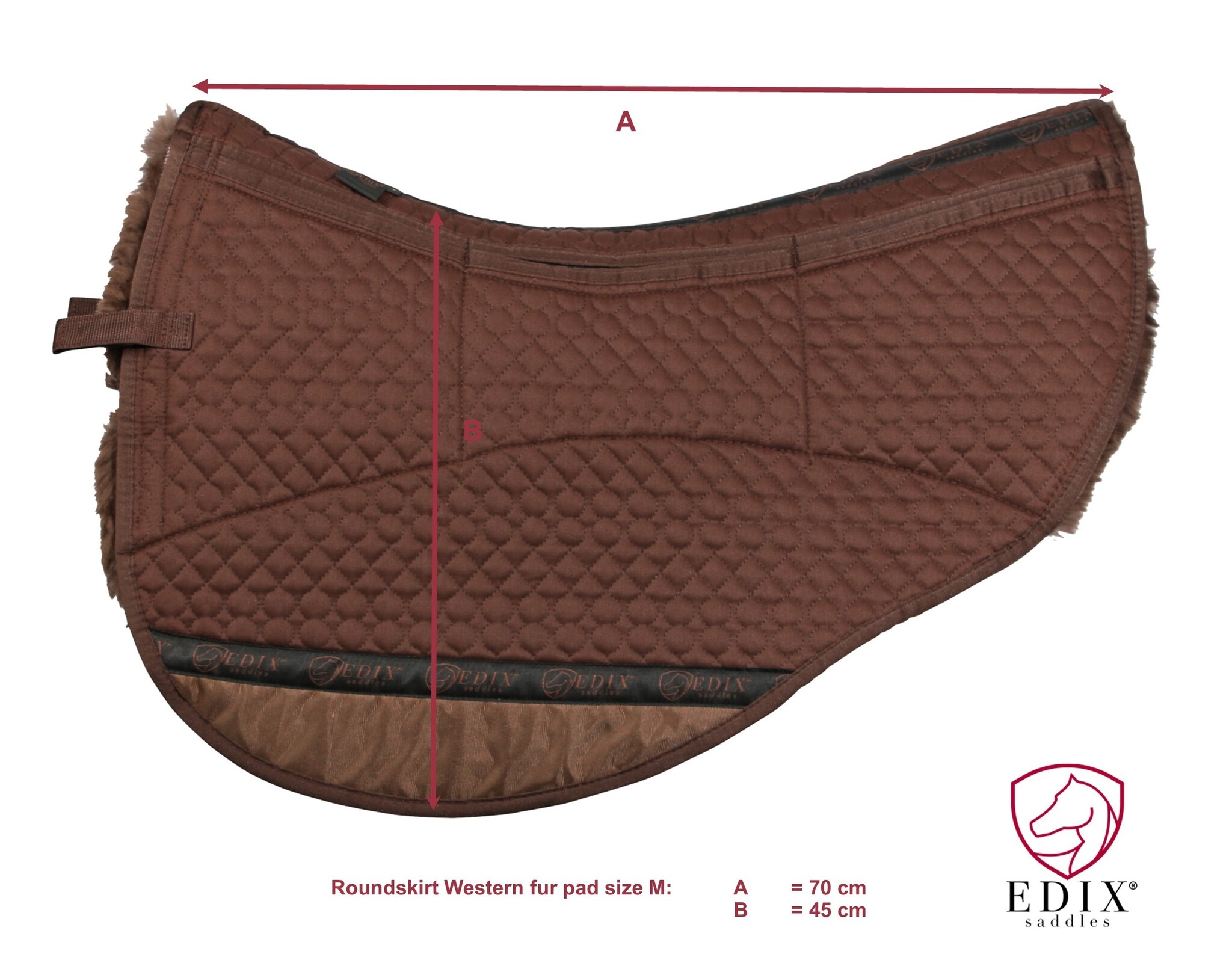 pad lambskin roundskirt western with inserts