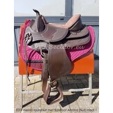 pad lamsvel roundskirt western met inlages