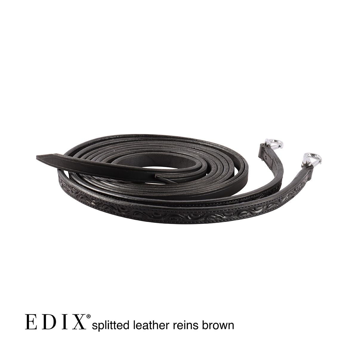 Rose leather split reins