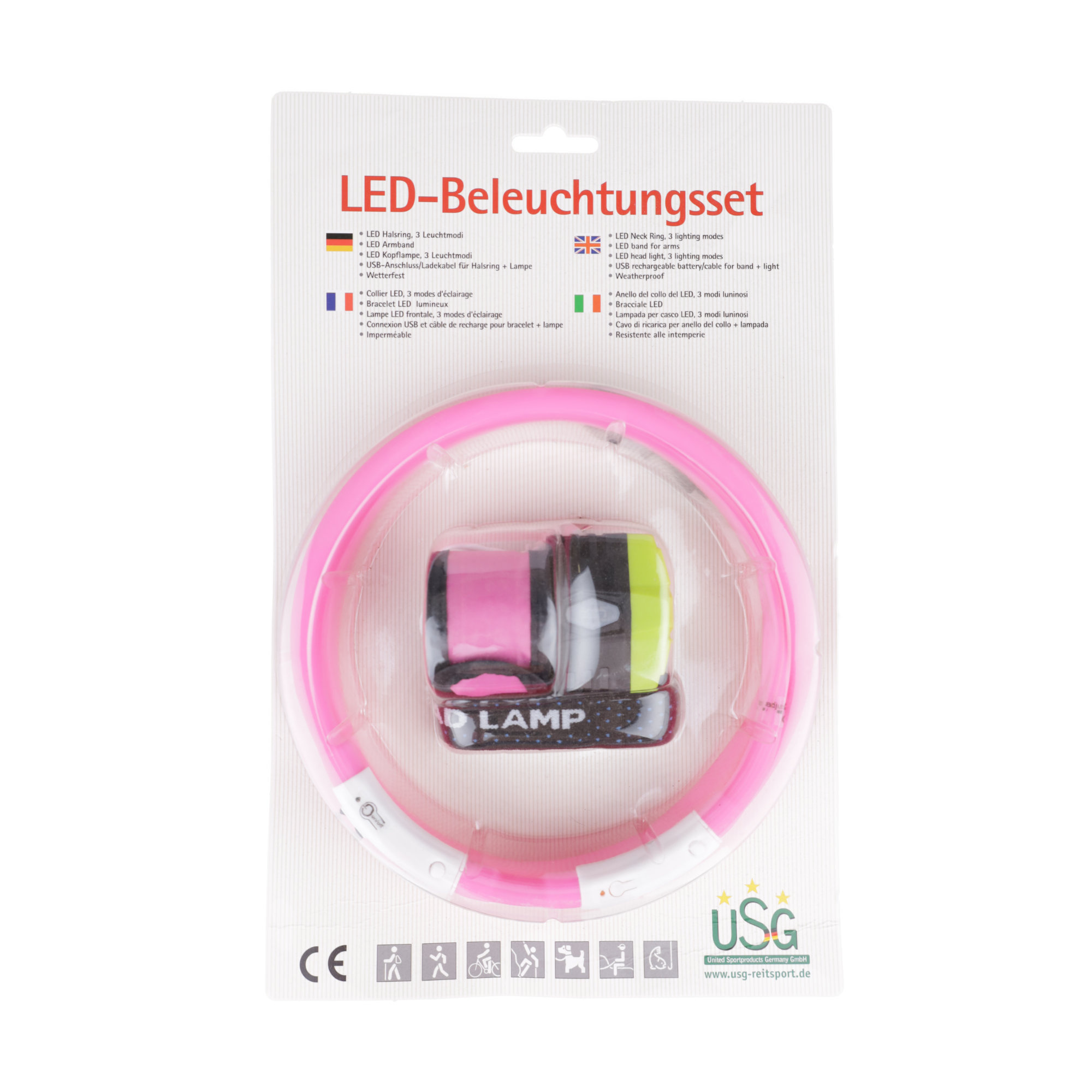 LED lighting set horse riding 3 pieces