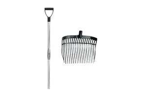 Manure fork with handle