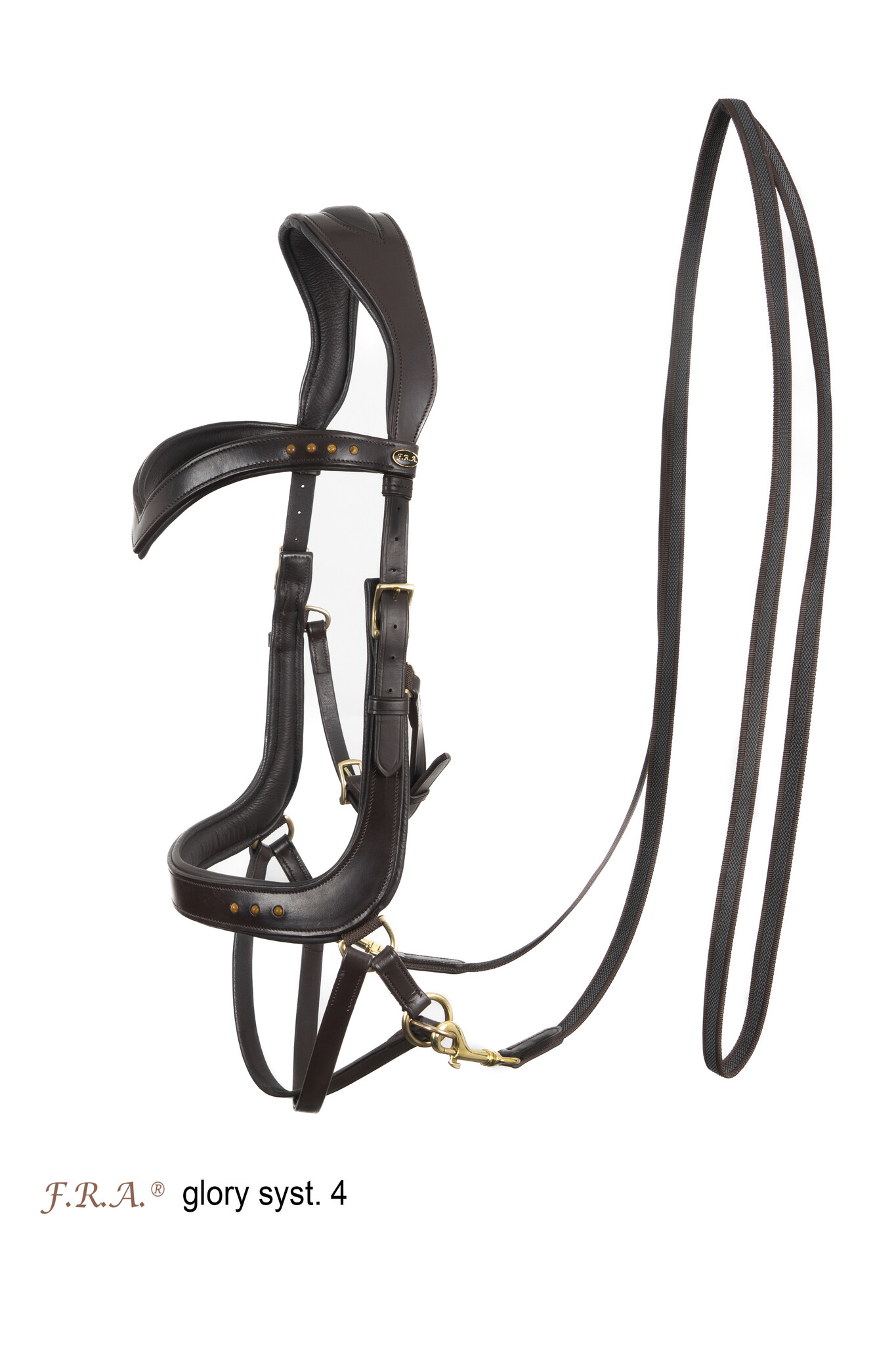Glory chin-crossed bitless bridle leather