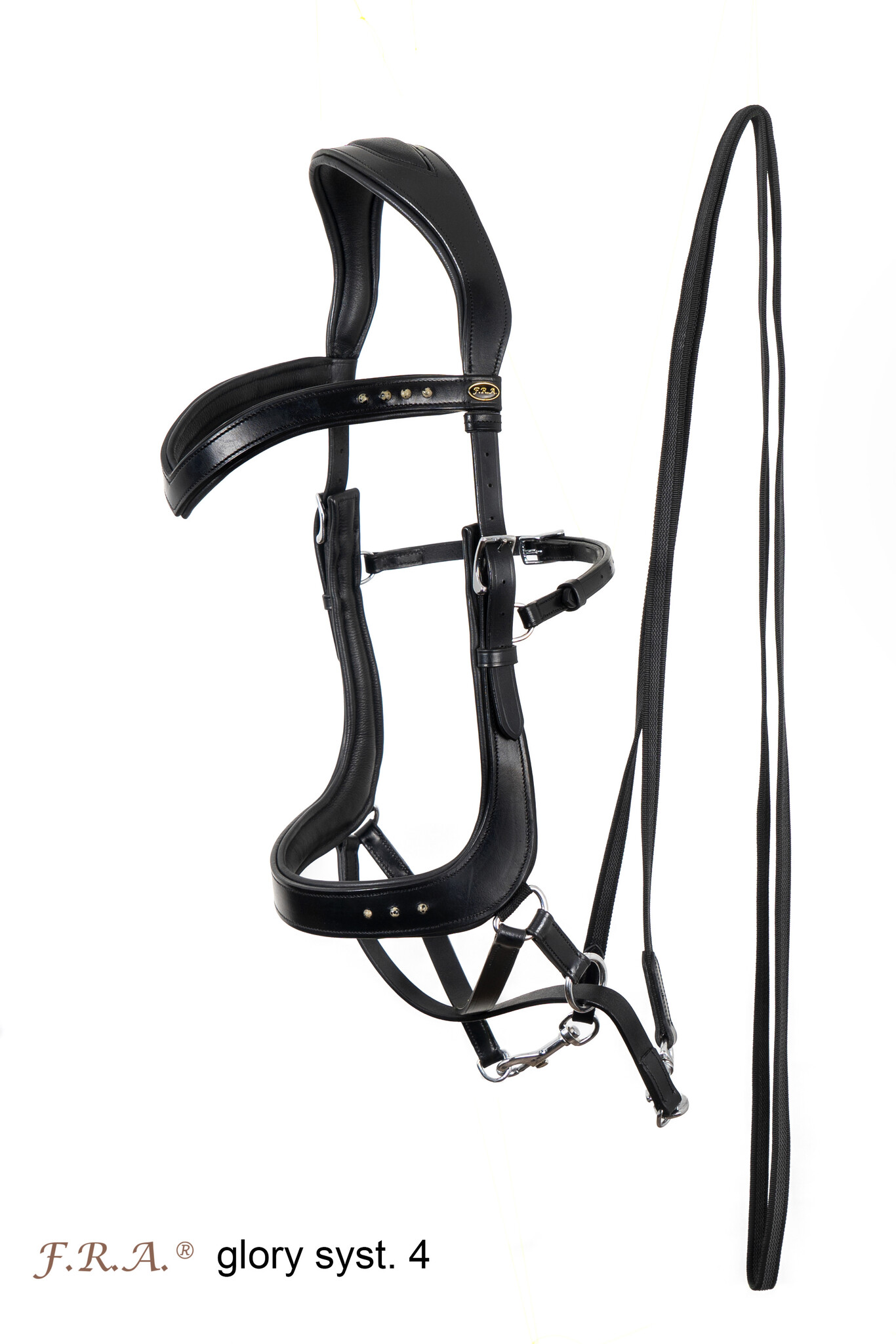 Glory chin-crossed bitless bridle leather