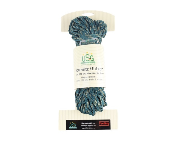 Heunetz grun Glitzer 5x5cm