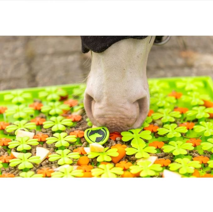 Slowfeeder snuffelmat voor paarden