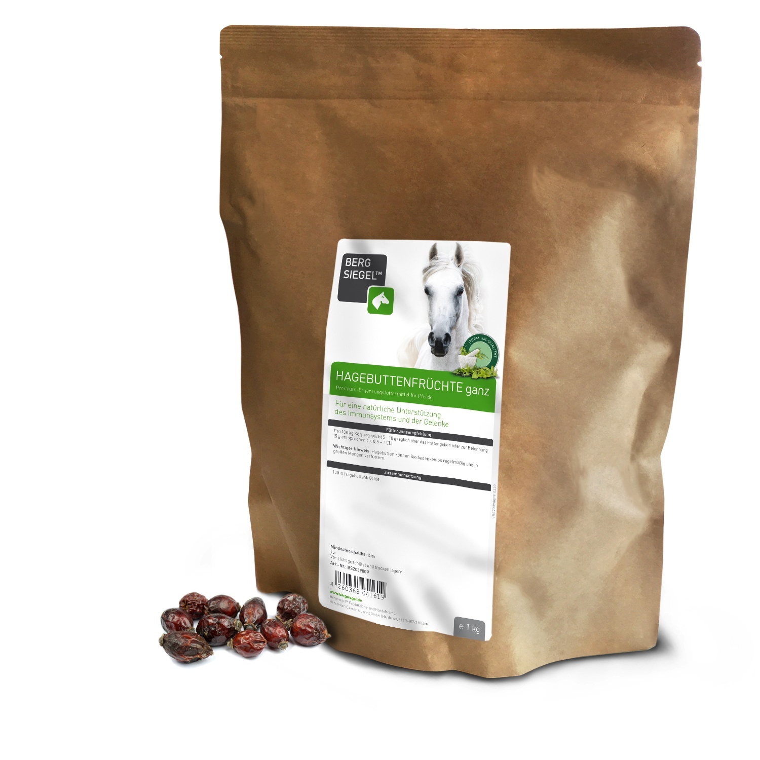 Hagebuttenfrüchte ganz pferd