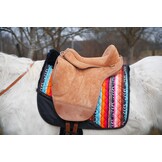 Brightstar dressuur pad met inlages lamsvel