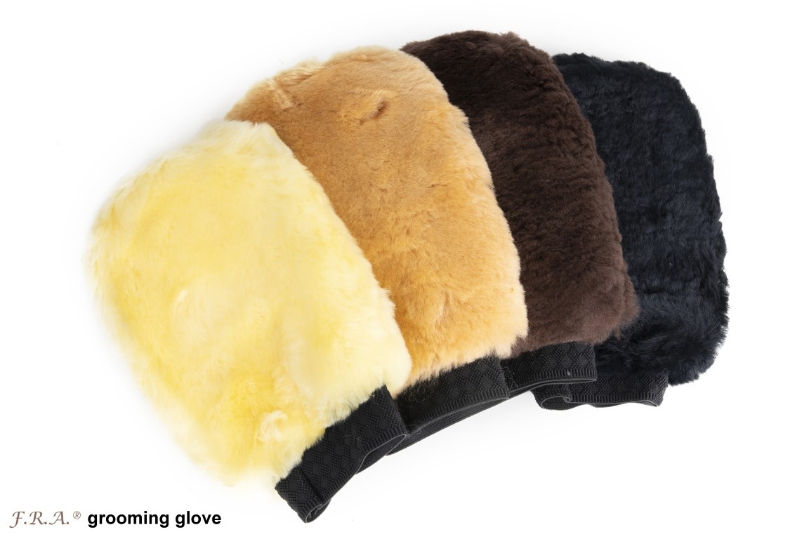 Lamsvel poetshandschoen bruin