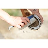 hoof pick and brush Azzuro made from synthetic material