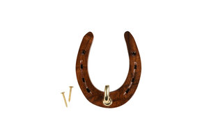 Halter hook horse shoe wood
