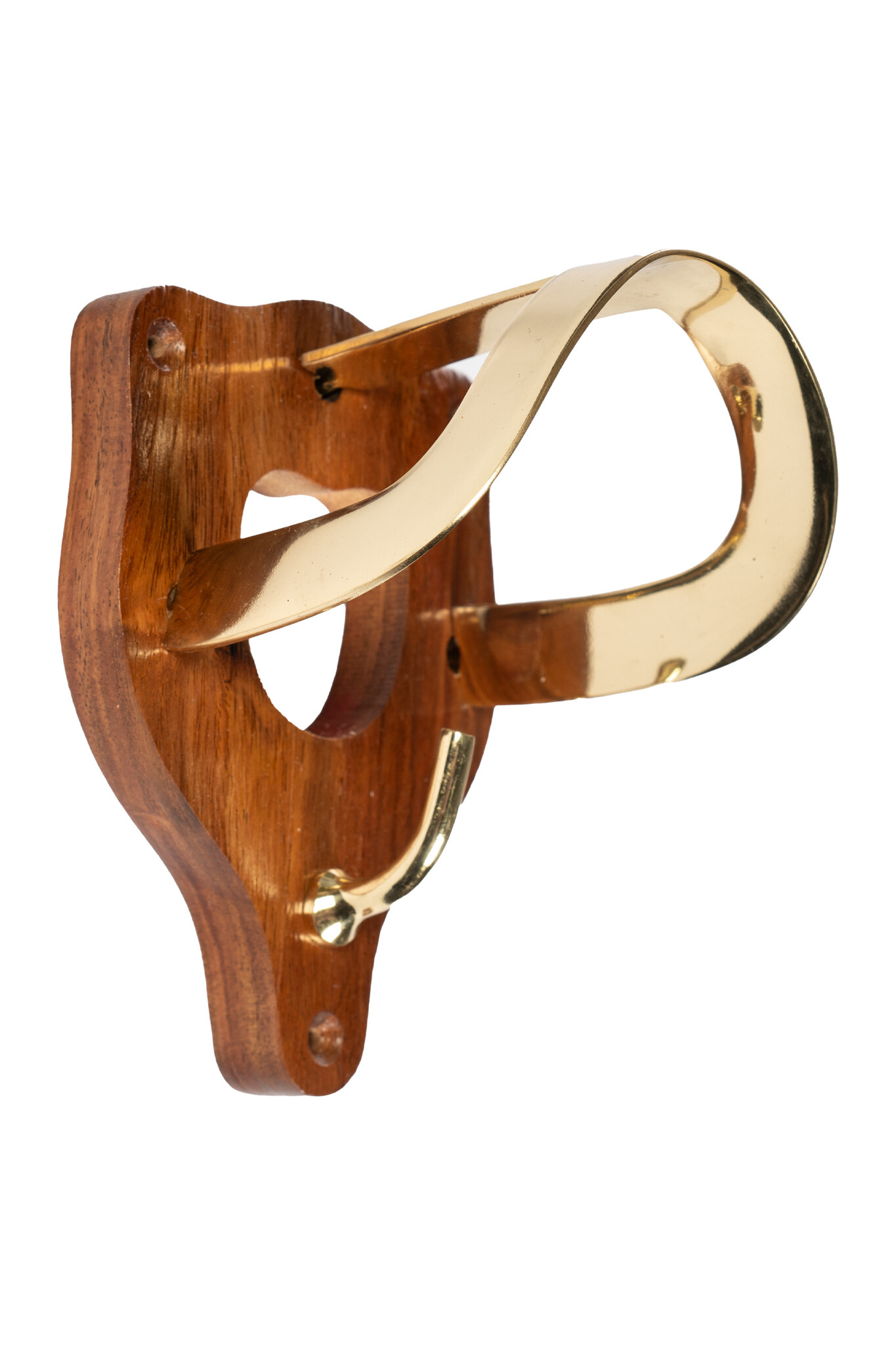 Bridle hook made of wood and brass stylish look