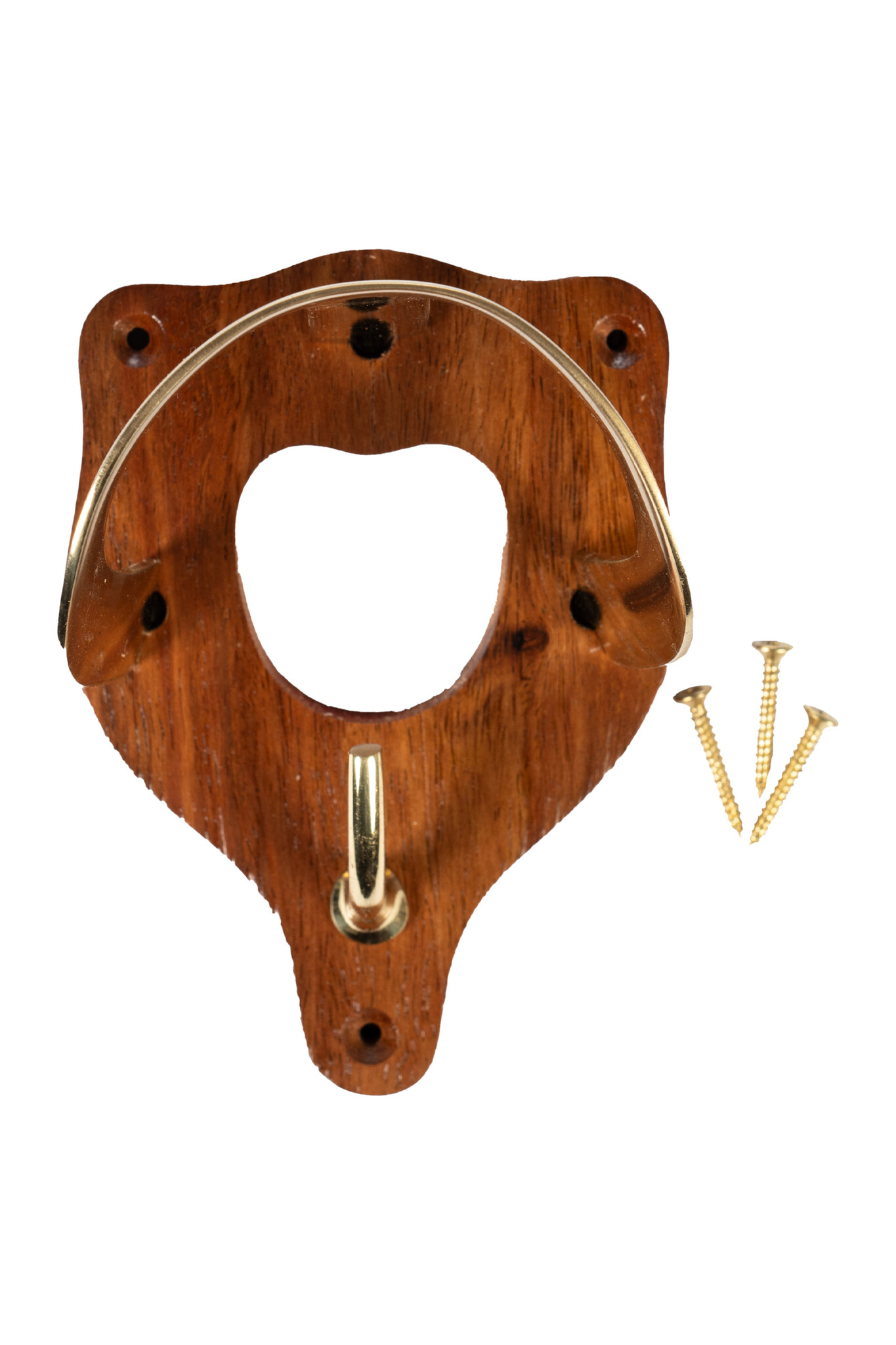 Trensenhaken aus Holz und Messing stilvoller