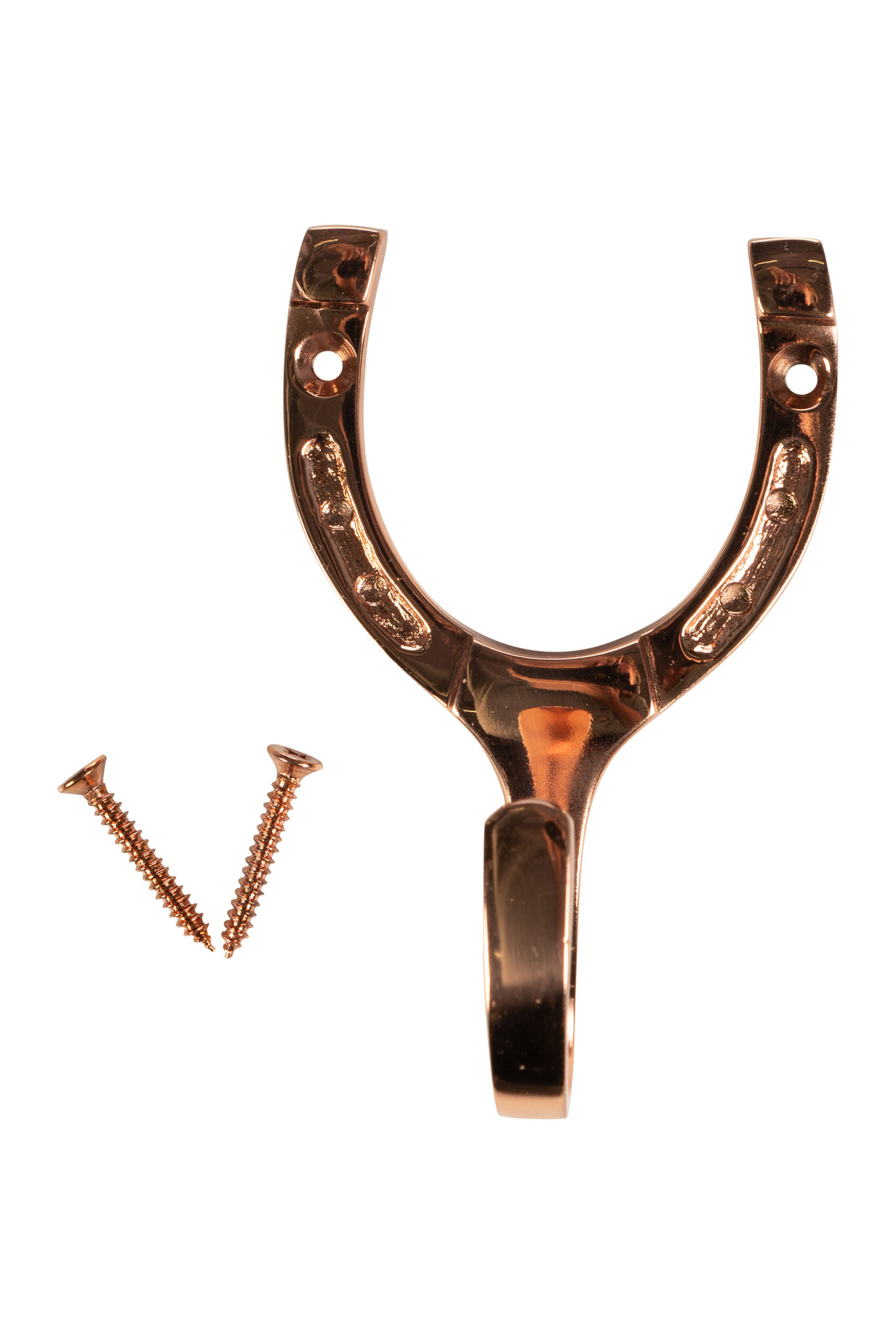 Horseshoe stable hook brass or silber