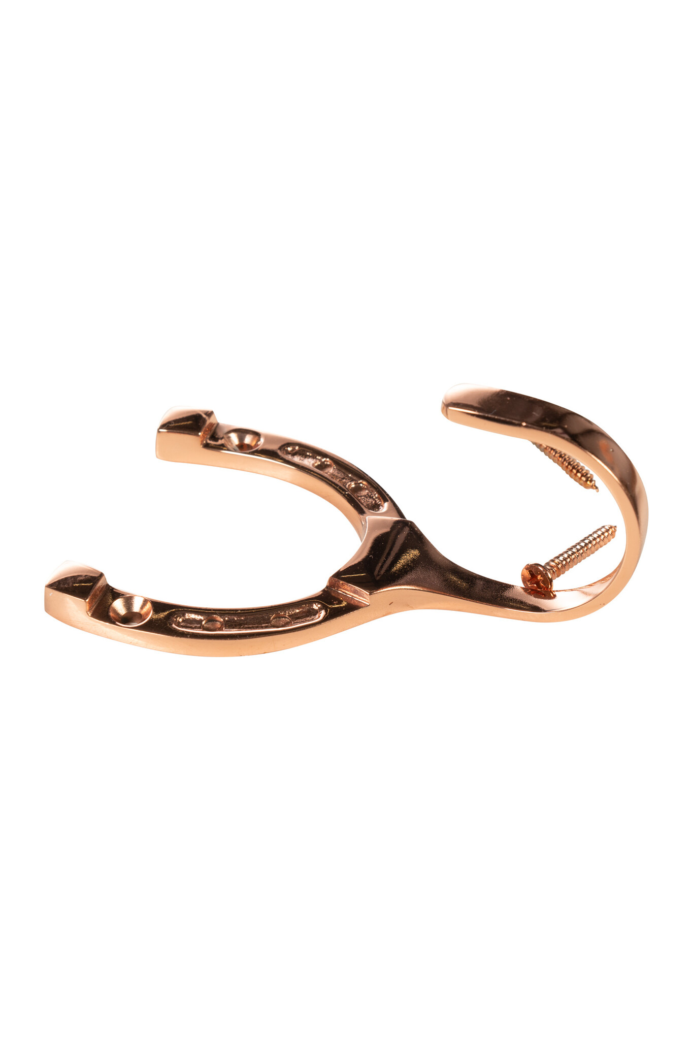 Hoefijzer stalhaak messing of zilver