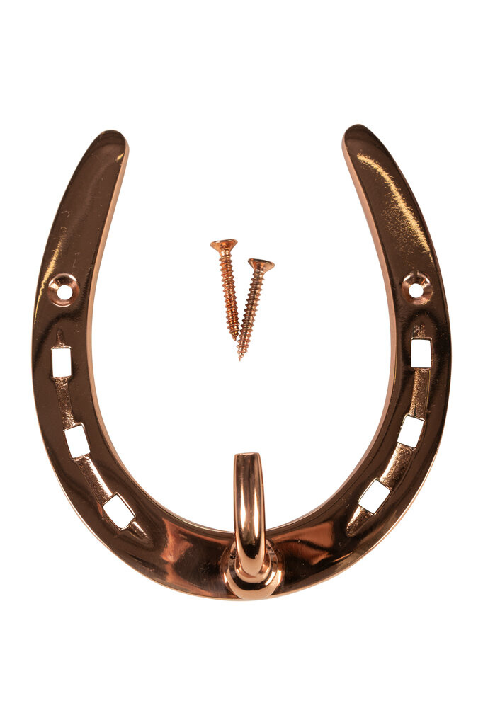 Halter hook horse shoe brass or silber